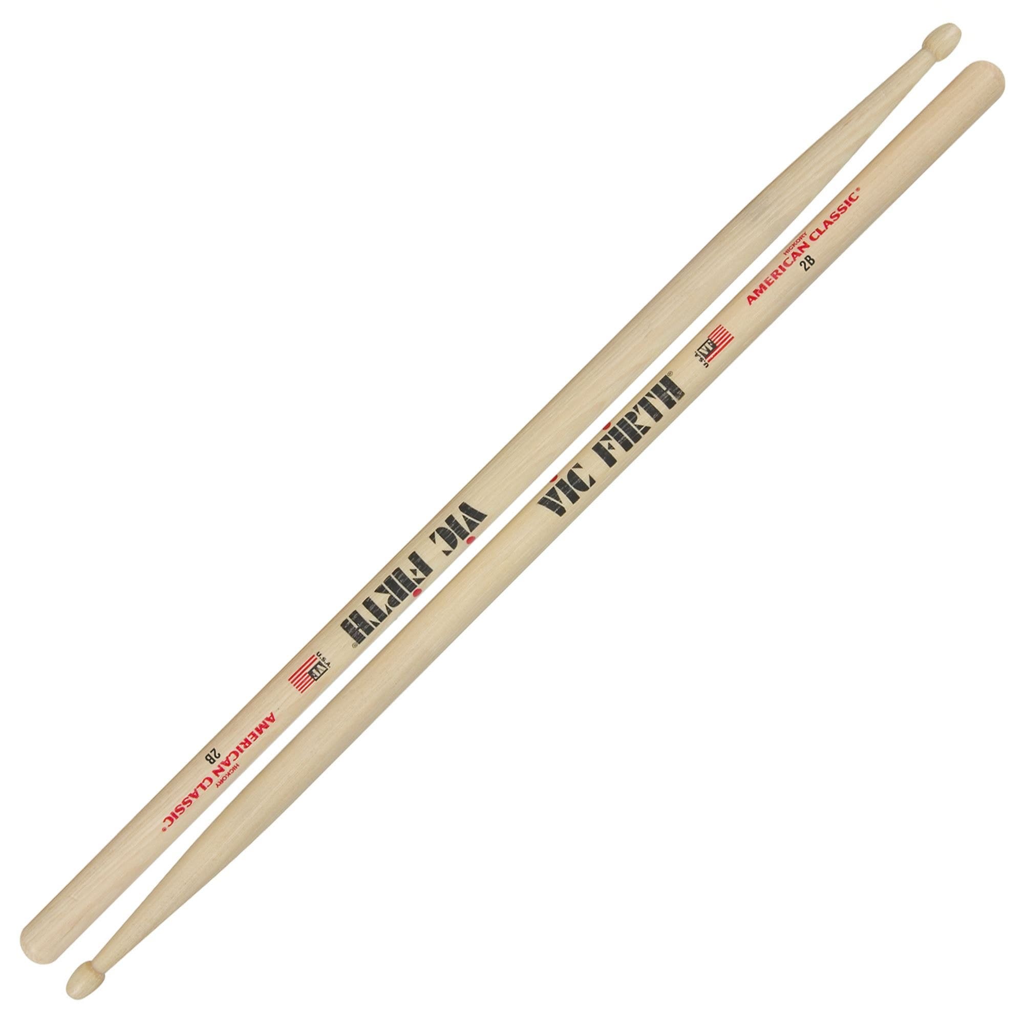 Vic Firth 2B American Classic Wood Tip Drum Sticks