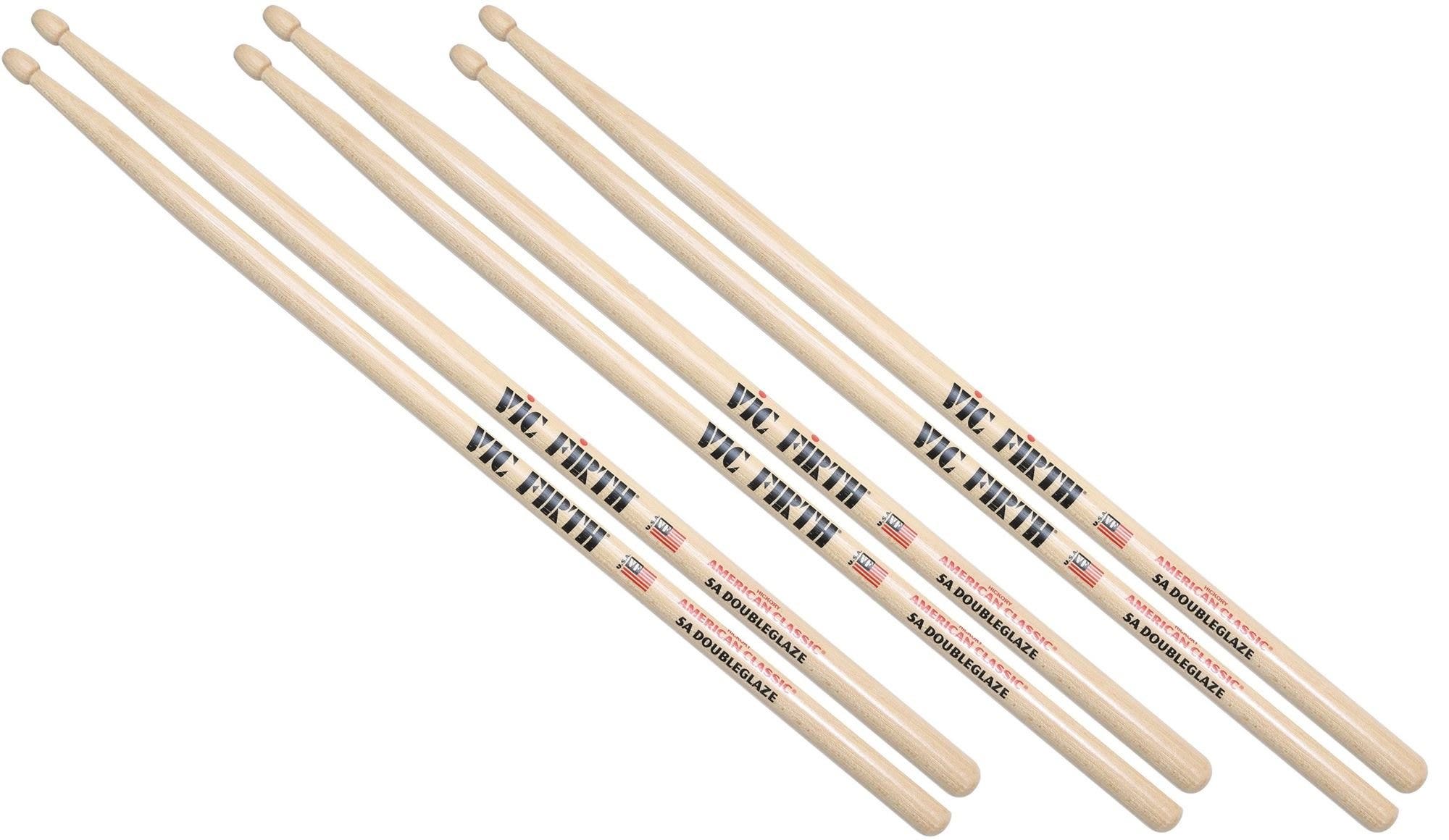 Vic Firth American Classic Double Glaze 5A Wood Tip Drum Sticks