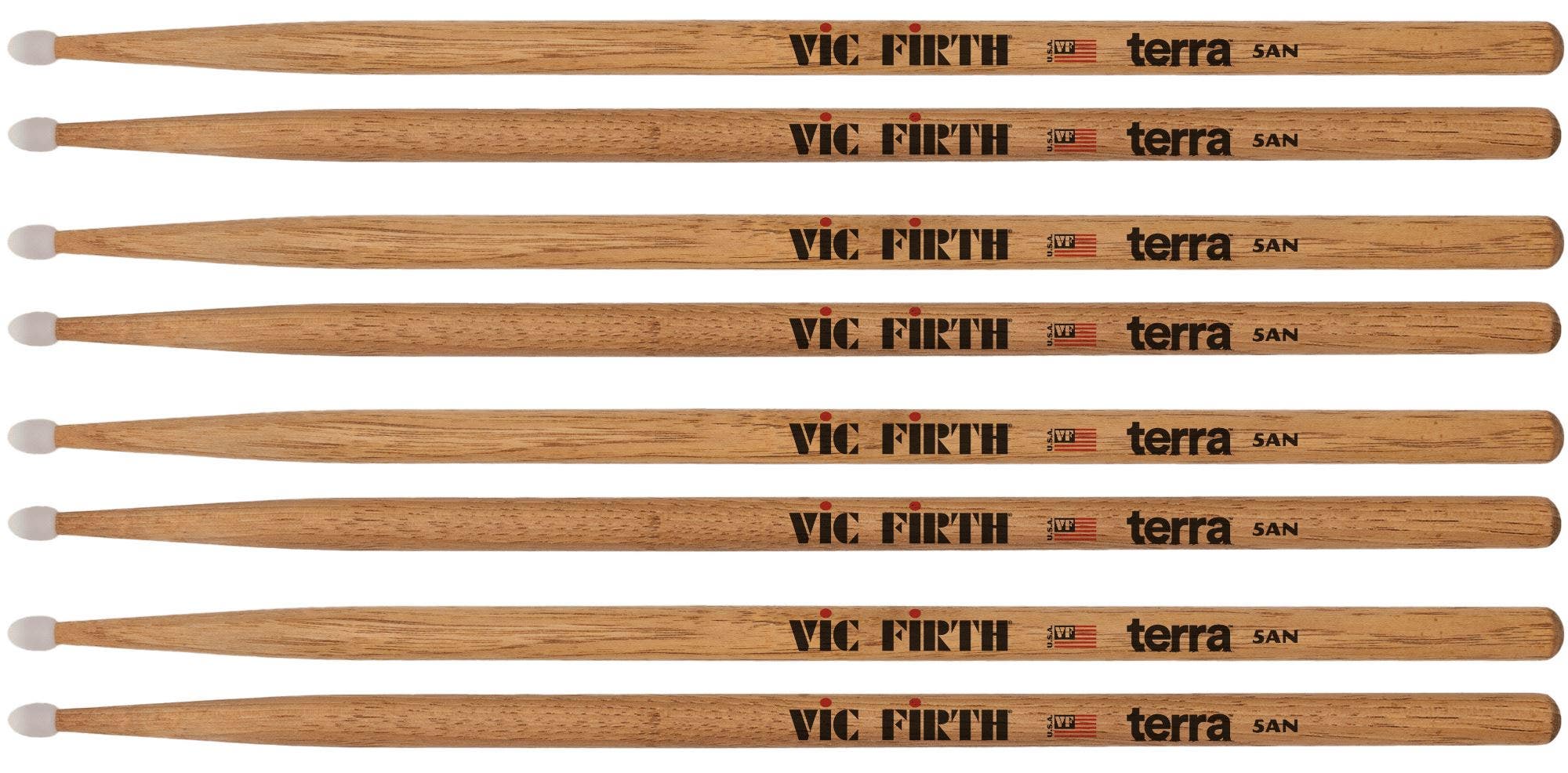 Vic Firth Am Classic 5AT Terra Drum Sticks 4 Pair