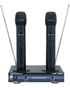 VocoPro VHF3300 Dual Wireless Handheld Microphone System
