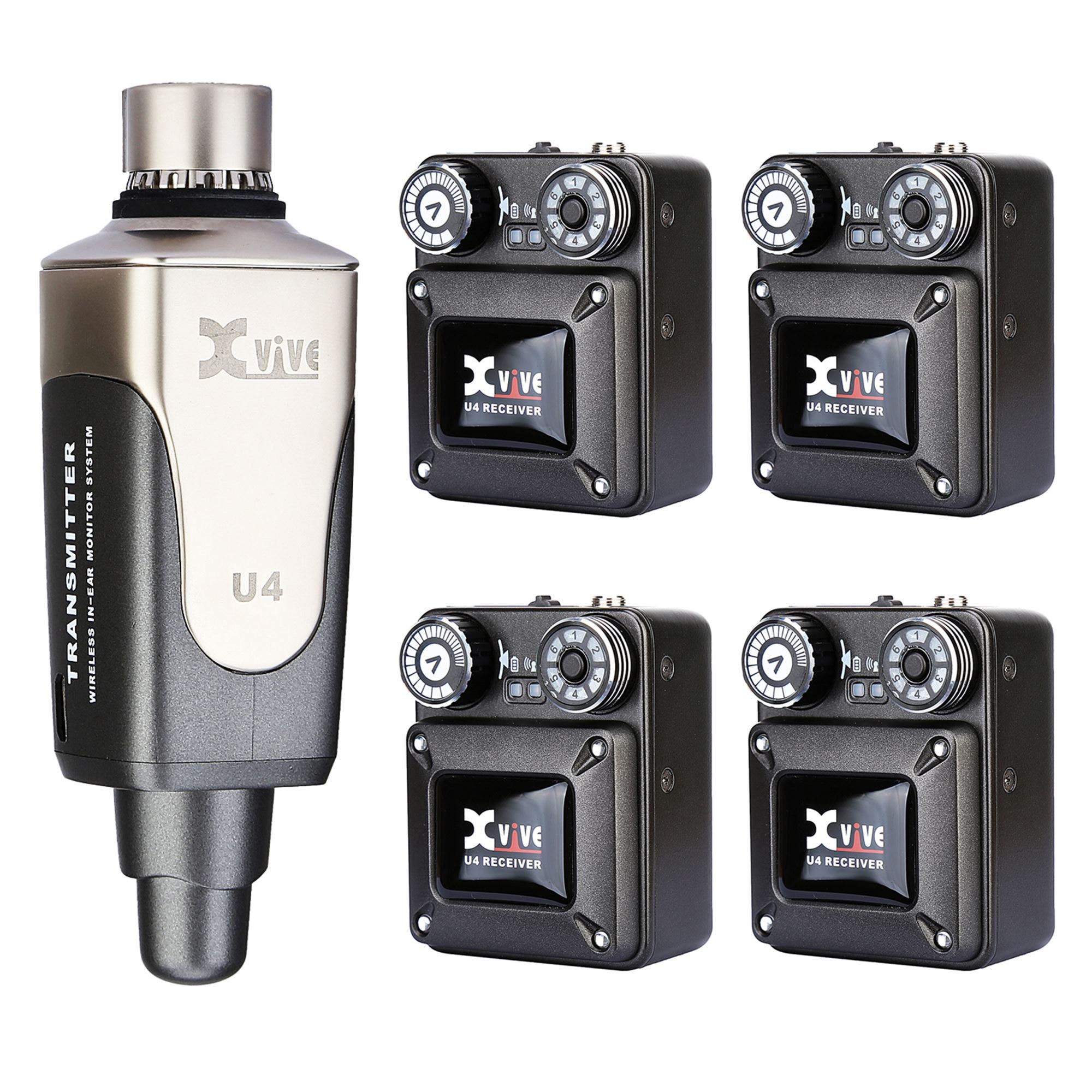 Xvive U4R4 Digital Wireless Quad Receiver In-Ear Monitor System