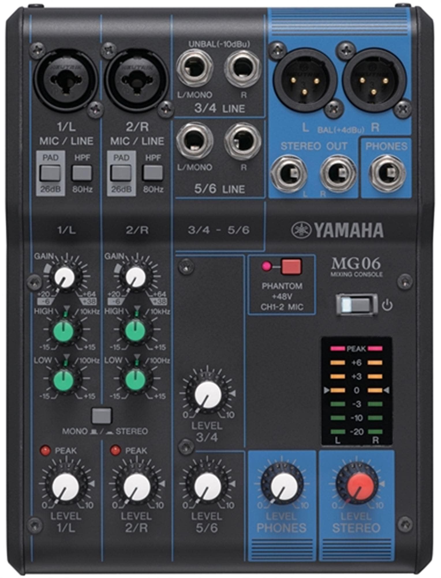 Yamaha MG06 6 Channel Stereo Mixer