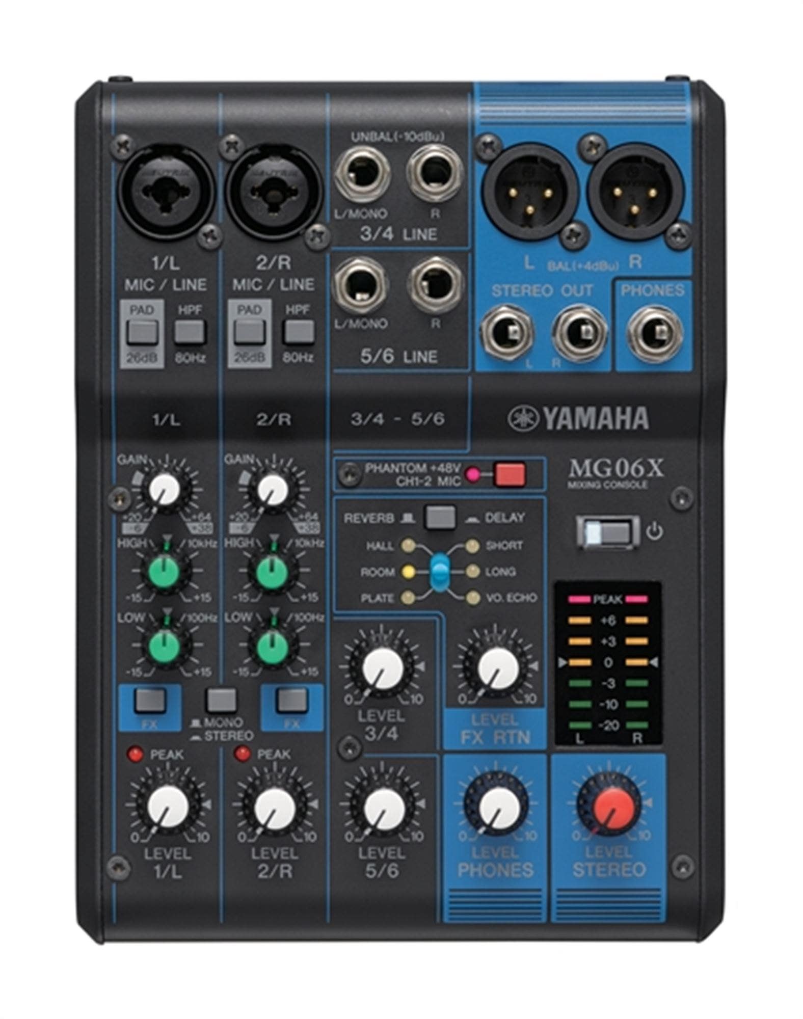 Yamaha MG06X 6 Channel Stereo Mixer with Effects