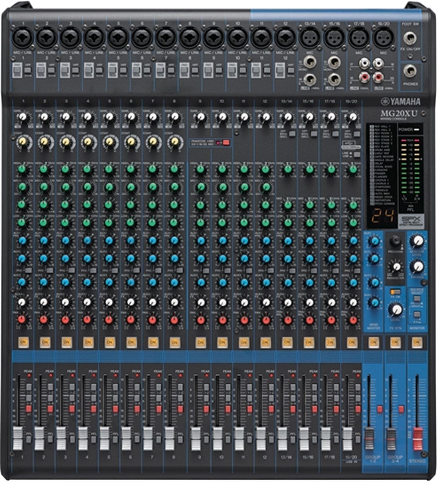 Yamaha MG20XU 20 Channel Stereo USB Mixer with Effects