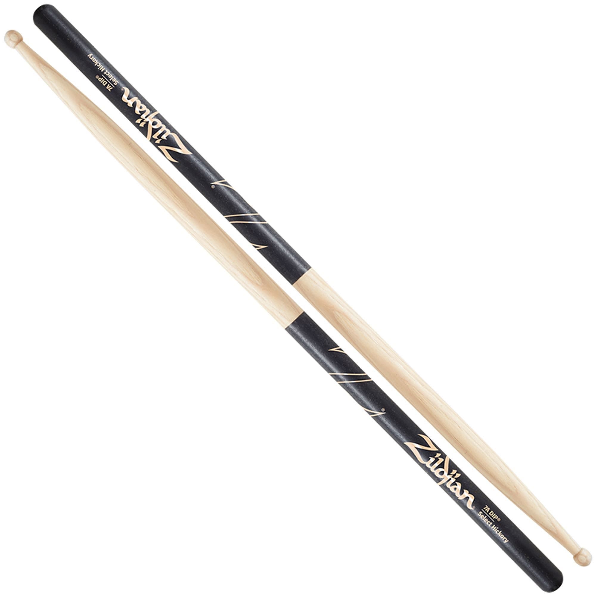 Zildjian 7A Black DIP Wood Tip Drumsticks Pair