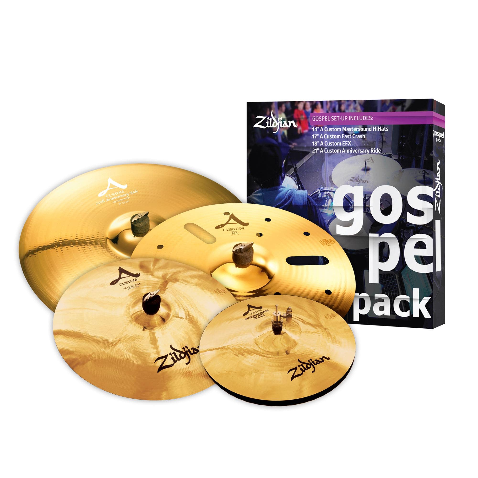 Zildjian Gospel Pack A Custom Series Cymbal Set