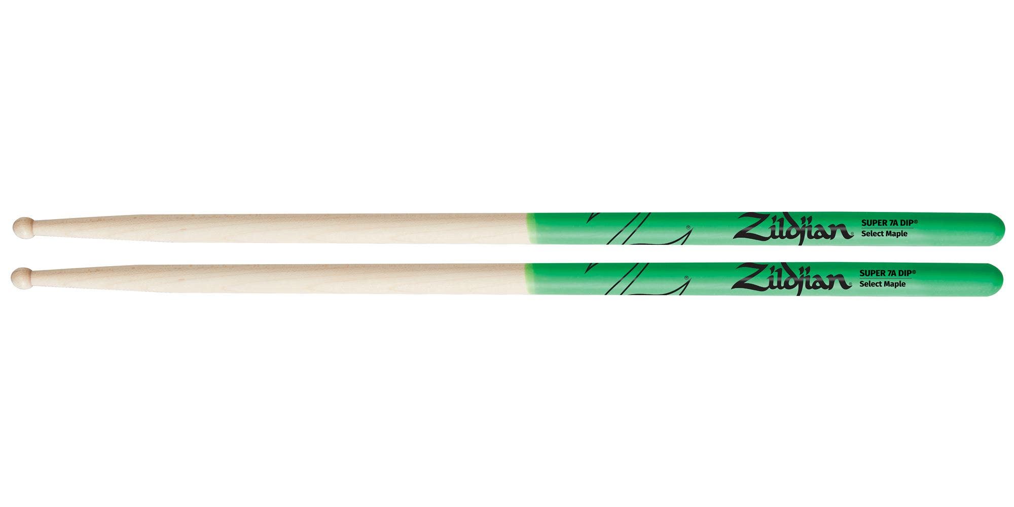 Zildjian Super 7A Maple Green DIP Drumsticks