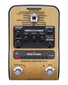 Zoom AC-2 Acoustic Creator Pedal With Sound Modeling And DI Box