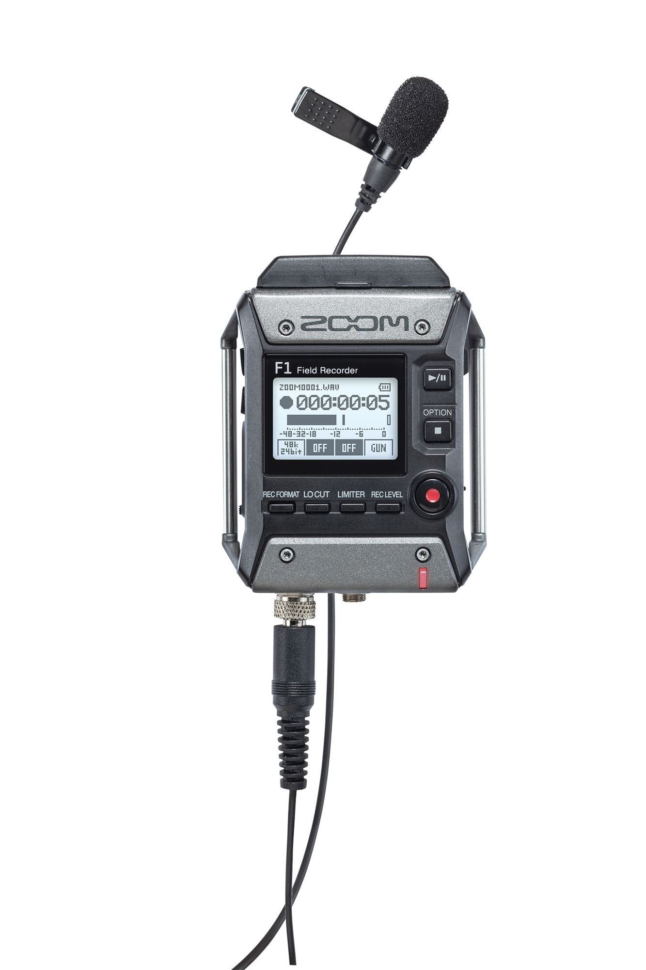 Zoom F1-LP F1 Portable Field Digital Audio Recorder Plus Lavalier Mic