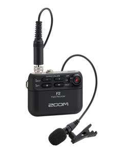 Zoom F2 Digital Field Audio Recorder and Lavalier Microphone