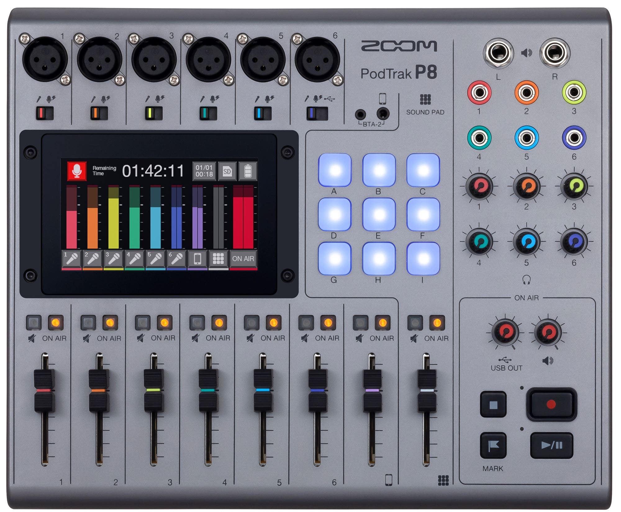 Zoom PodTrak P8 Podcasting Mixer and Recorder
