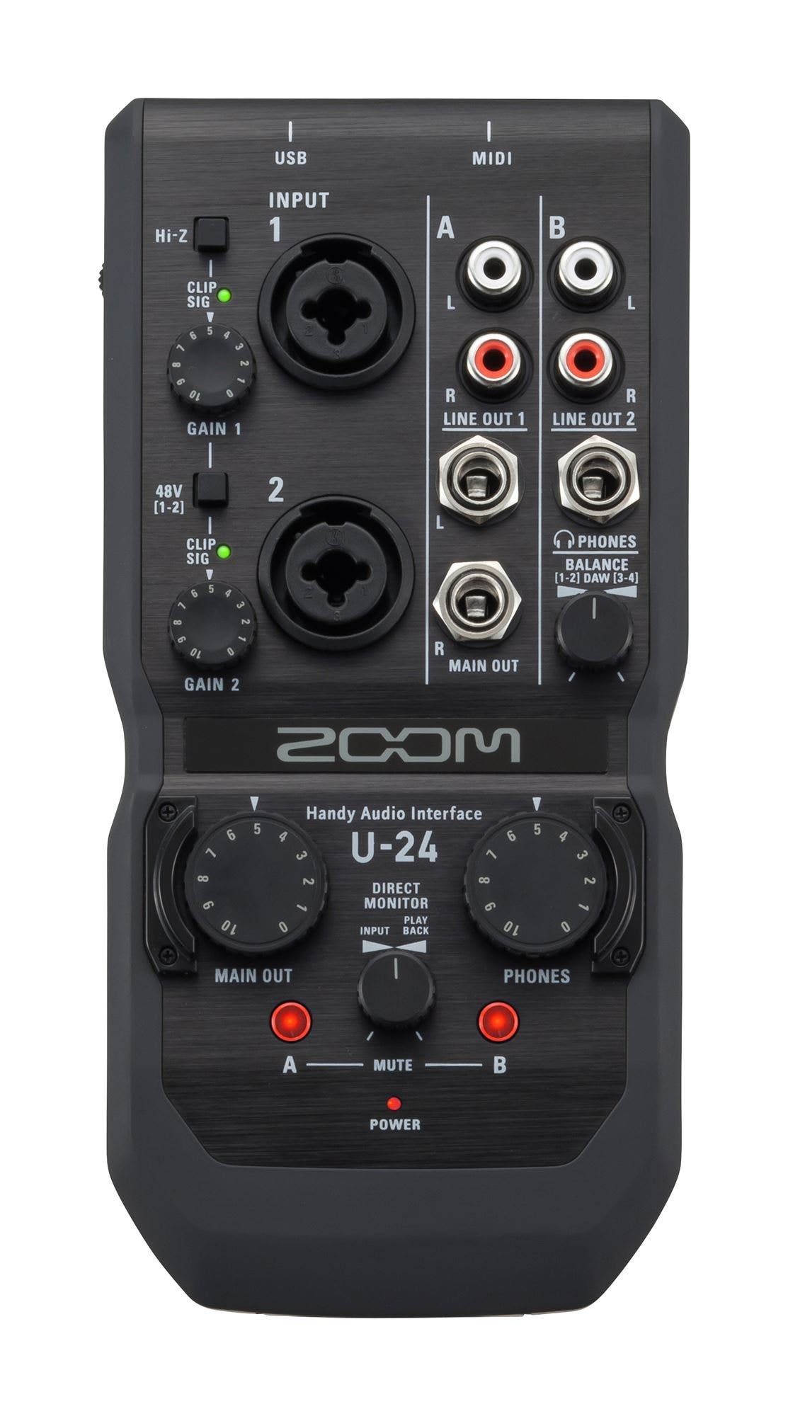 Zoom U24 Portable USB Audio Interface