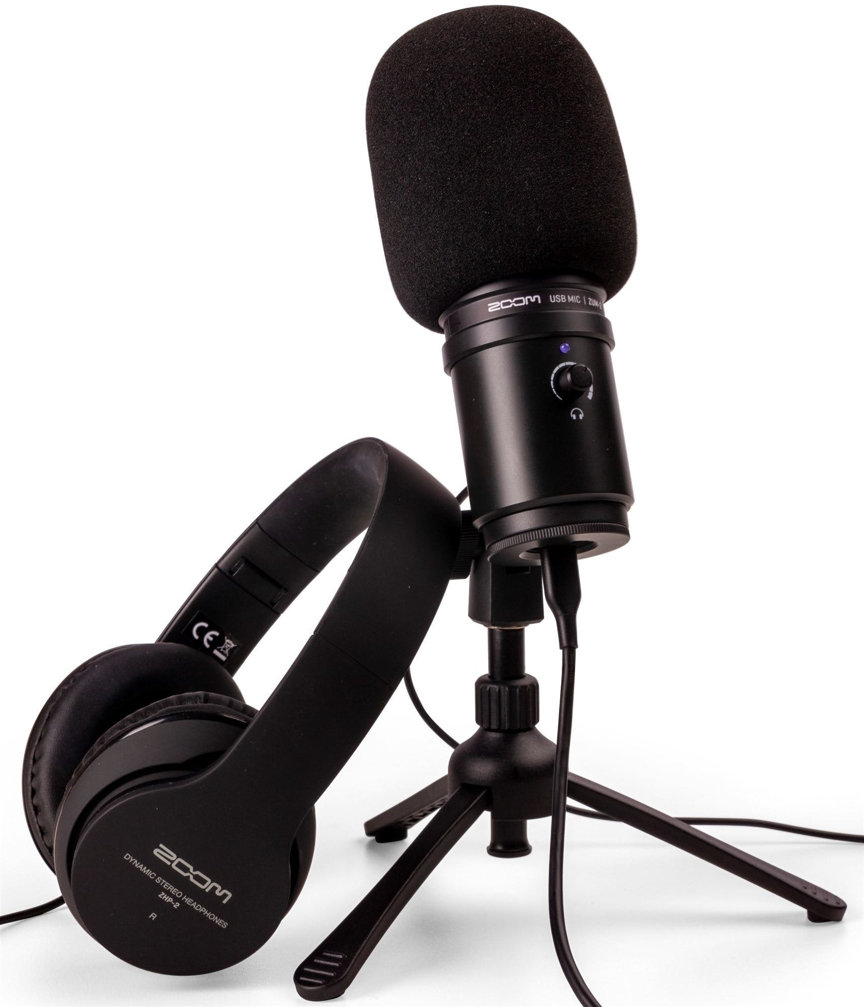 Zoom ZUM-2 USB Condenser Microphone Podcast Pack With Headphones