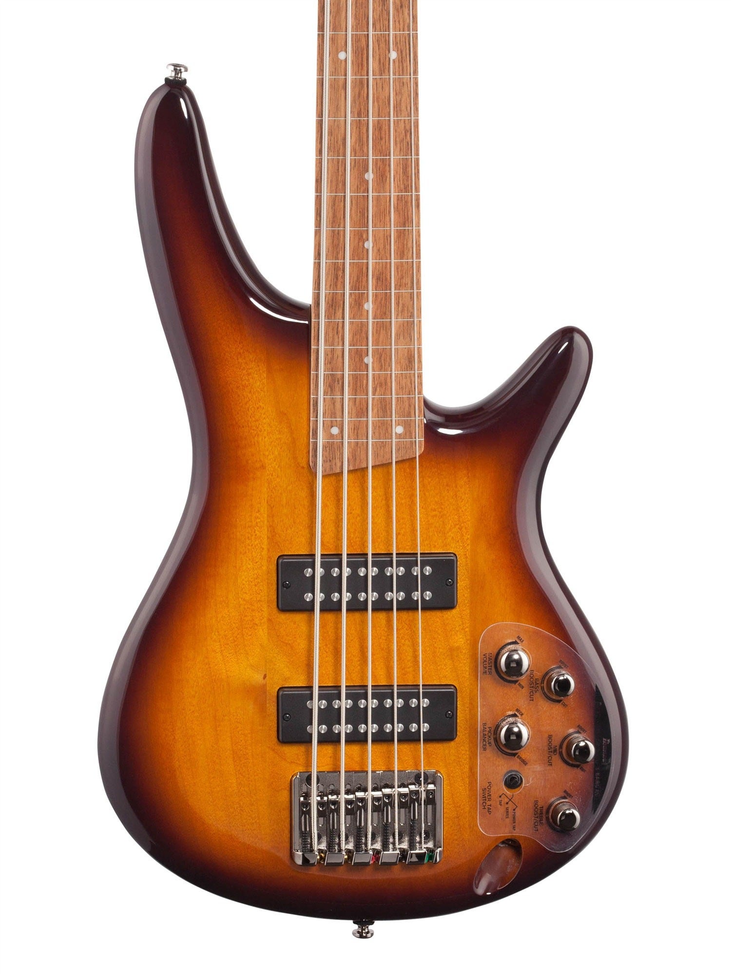 Ibanez SR375EF Fretless 5 String Electric Bass Brown Burst