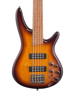 Ibanez SR375EF Fretless 5 String Electric Bass Brown Burst