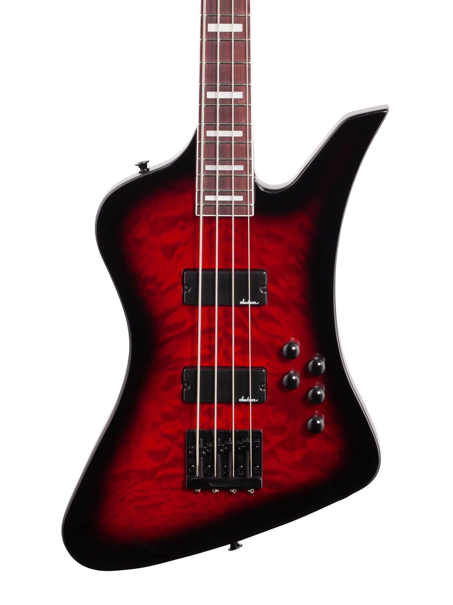 Jackson JS3Q Kelly Bird Bass Guitar Amaranth Fingerboard
