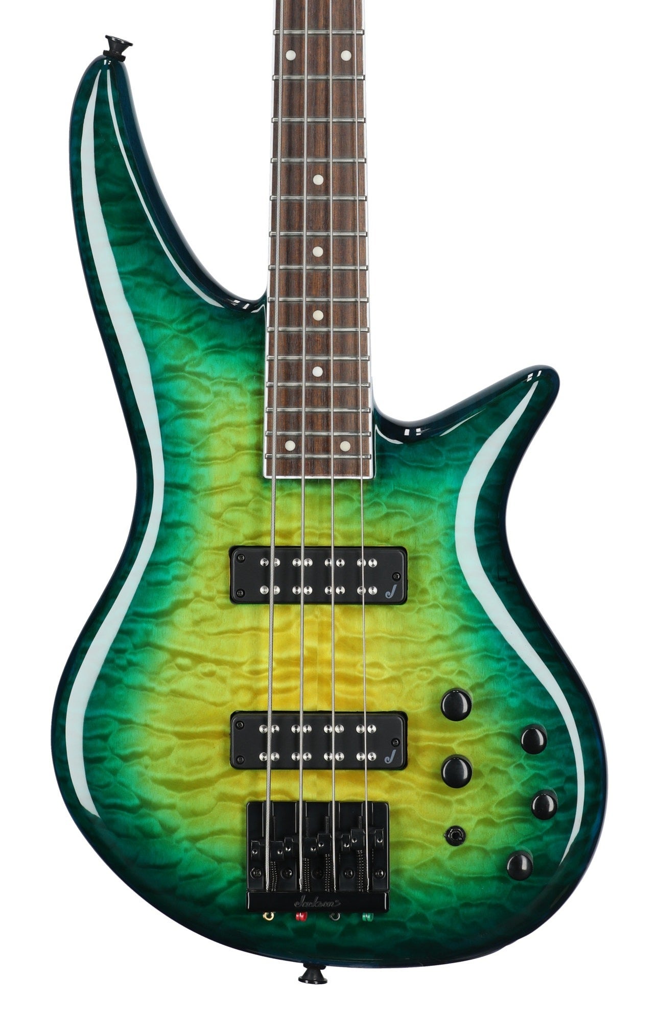 Jackson X Spectra Bass SBXQ IV Amber Blue Burst