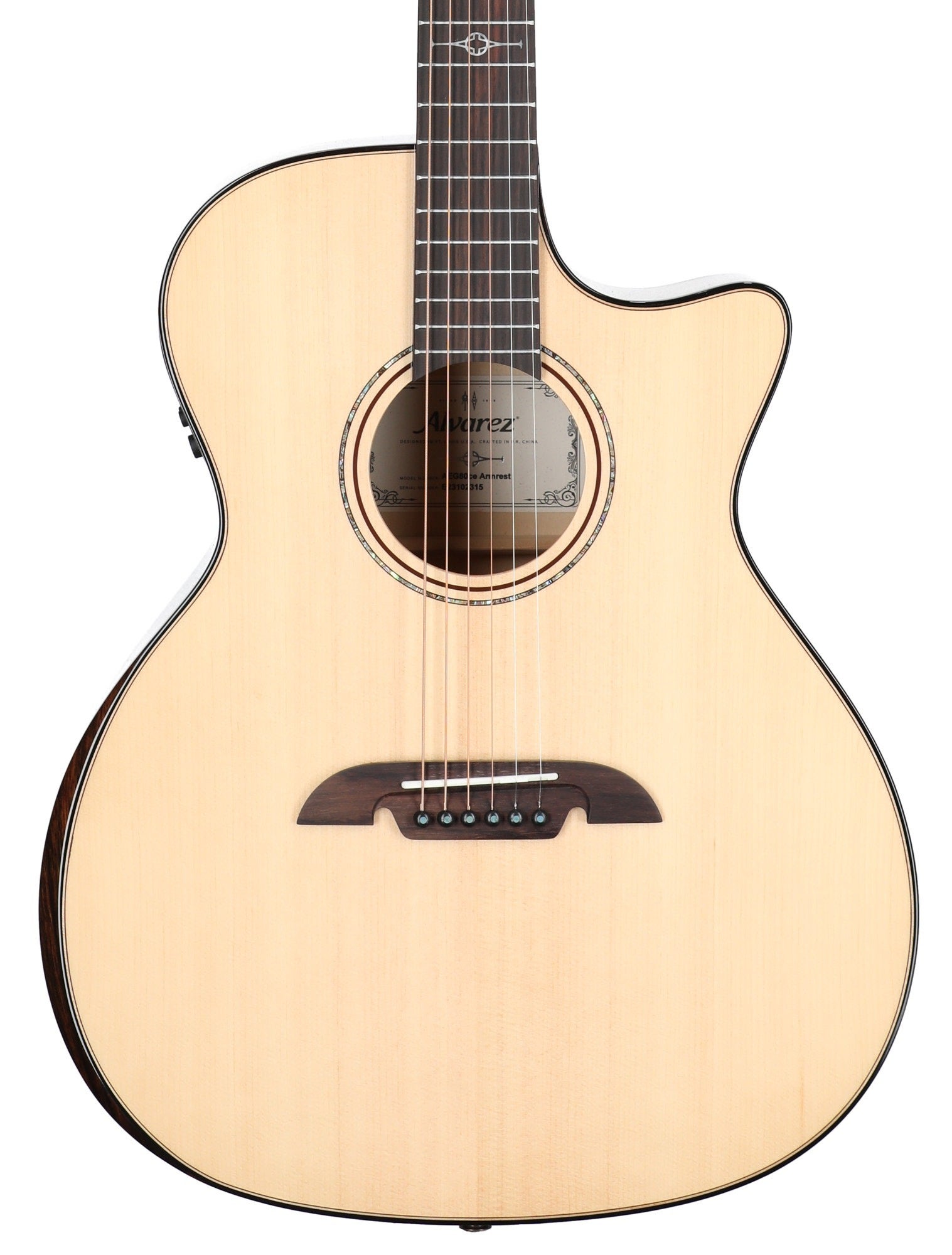 Alvarez AGFM80CEAR Artist Elite GA Acoustic Electric Guitar Natural