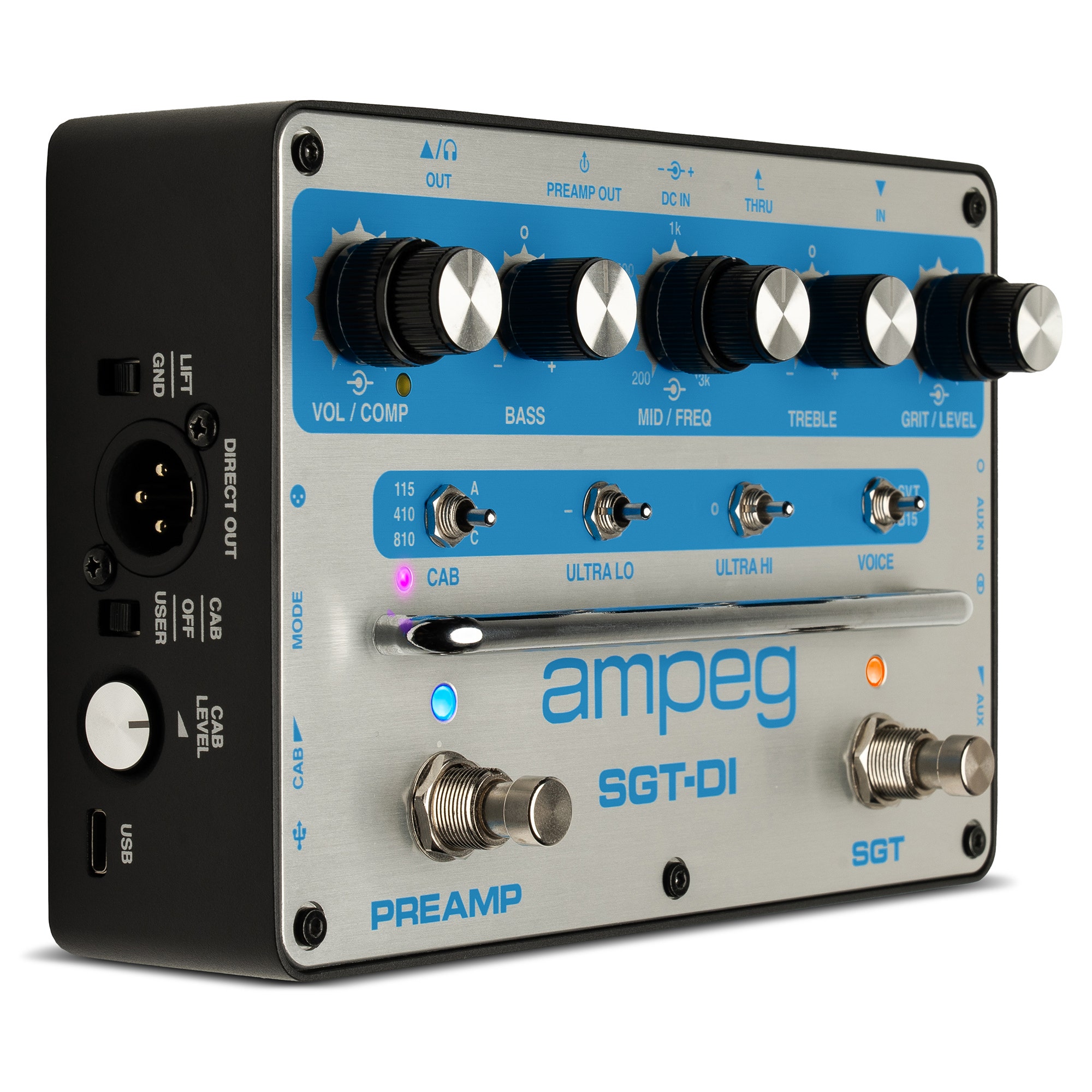 Ampeg SGT-DI Preamp Compressor and DI Blue Line