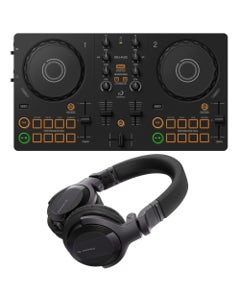 AlphaTheta DDJ FLX2 DJ Controller with HDJCUE1 Headphones