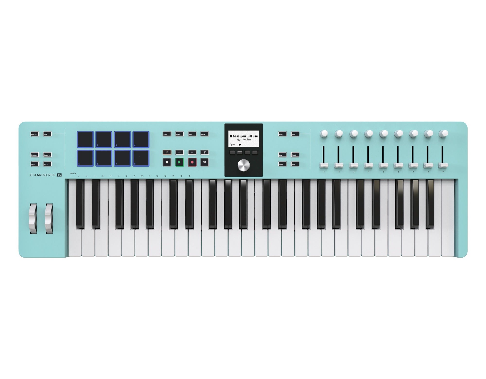 Arturia KeyLab Essential 49 mk3 Keyboard Controller Aquamarine