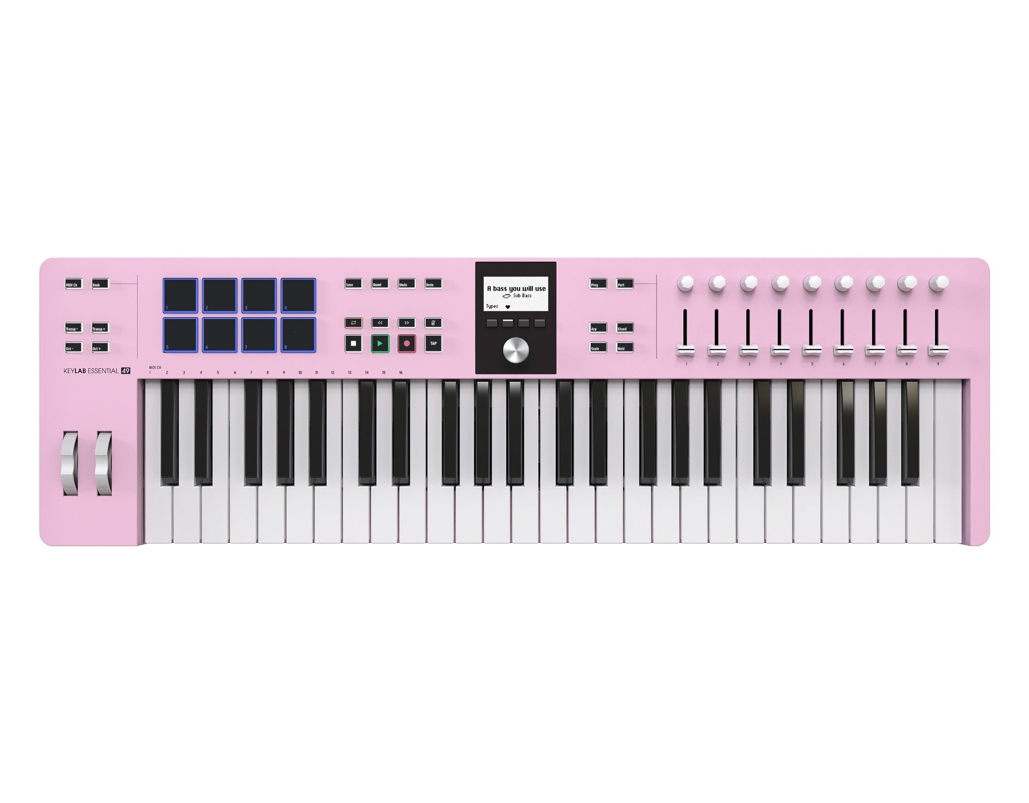 Arturia KeyLab Essential 49 mk3 Keyboard Controller in Rose Quartz