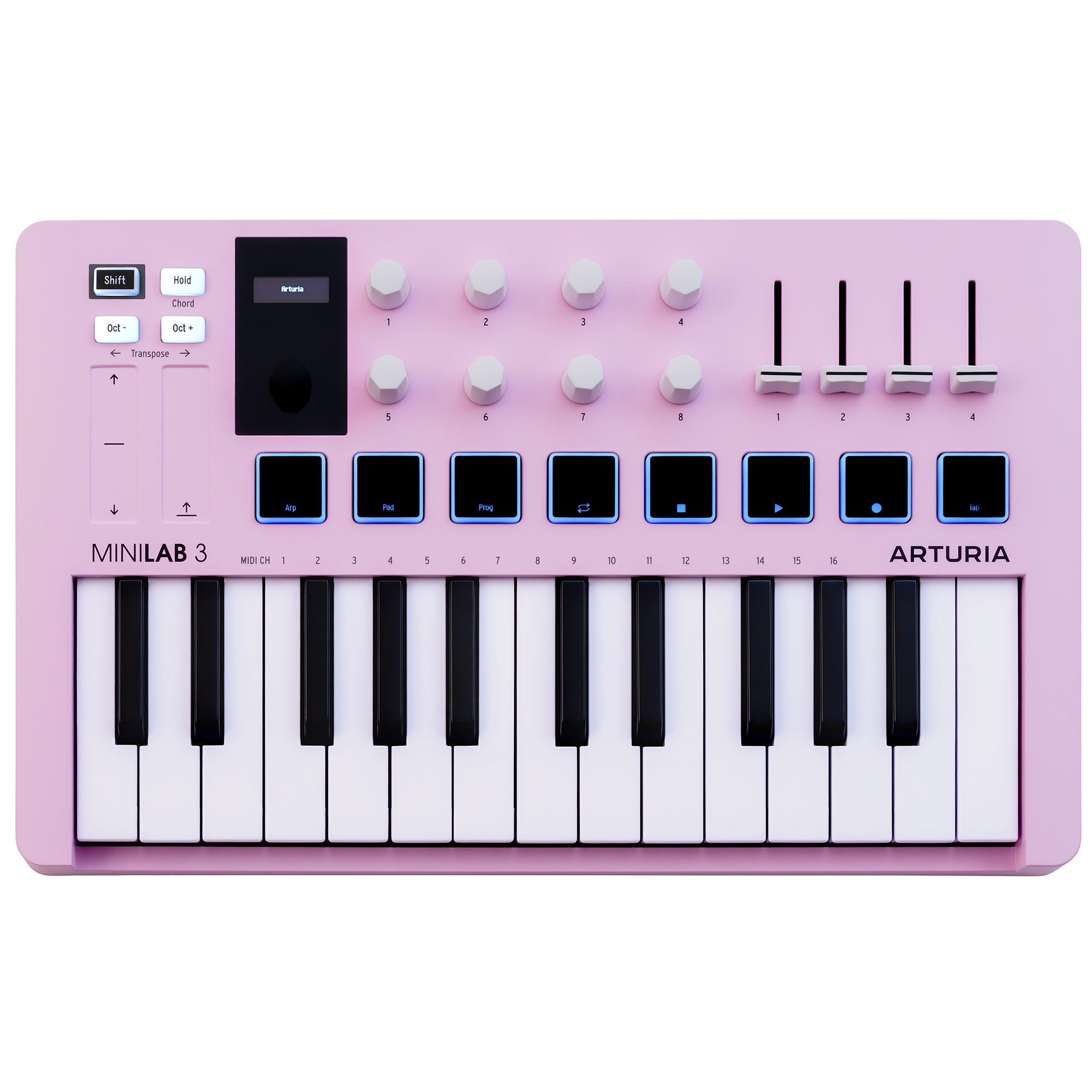 Arturia MiniLab 3 25-Key Keyboard Controller Rose Quartz