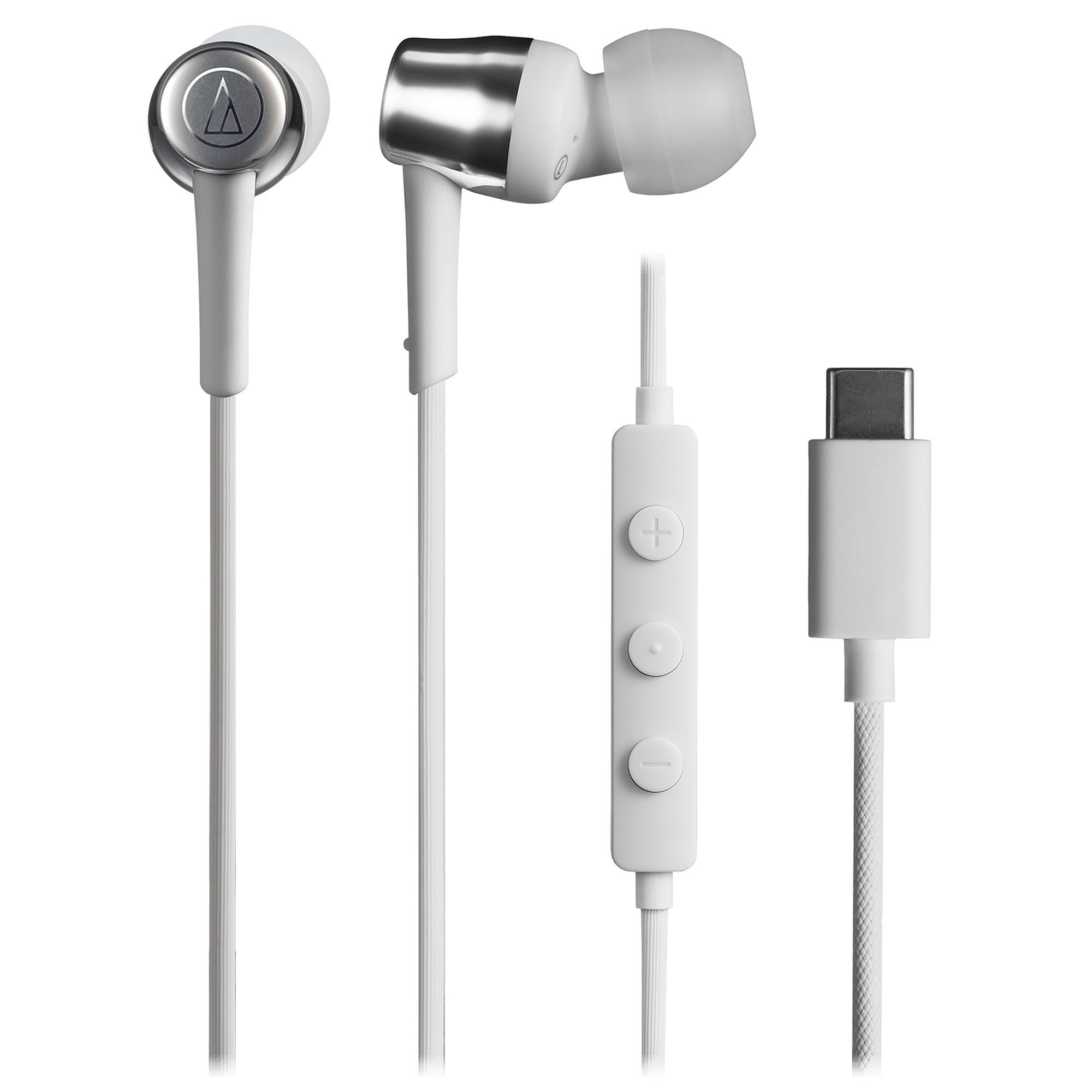 Audio Technica ATH-CKD30CWH Wired USB-C In-Ear Headphones White