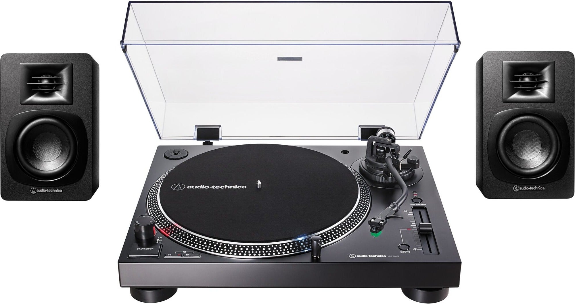 Audio-Technica AT-LP120XUSB Direct-Drive Turntable with AT-SP3X Speakers