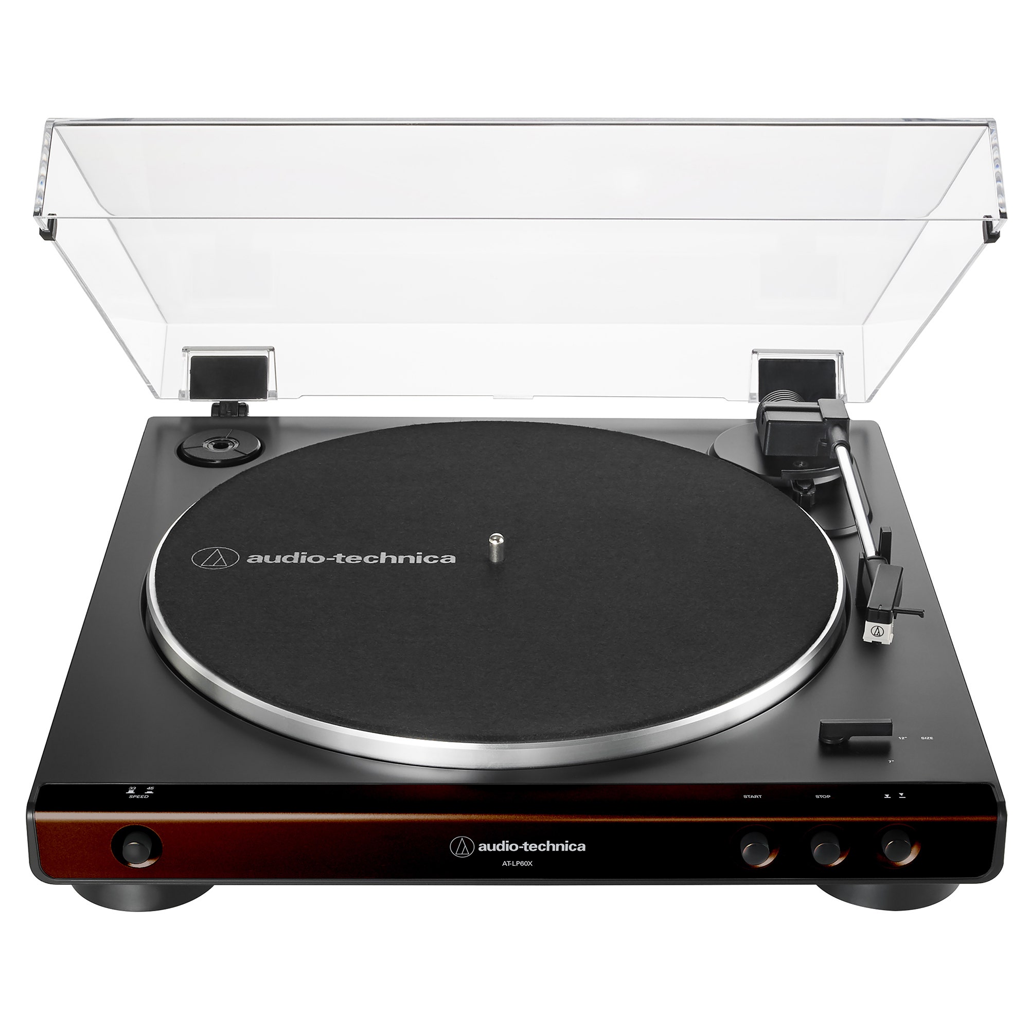 Audio Technica AT-LP60X-BW Fully Auto Belt-Drive Turntable Brown