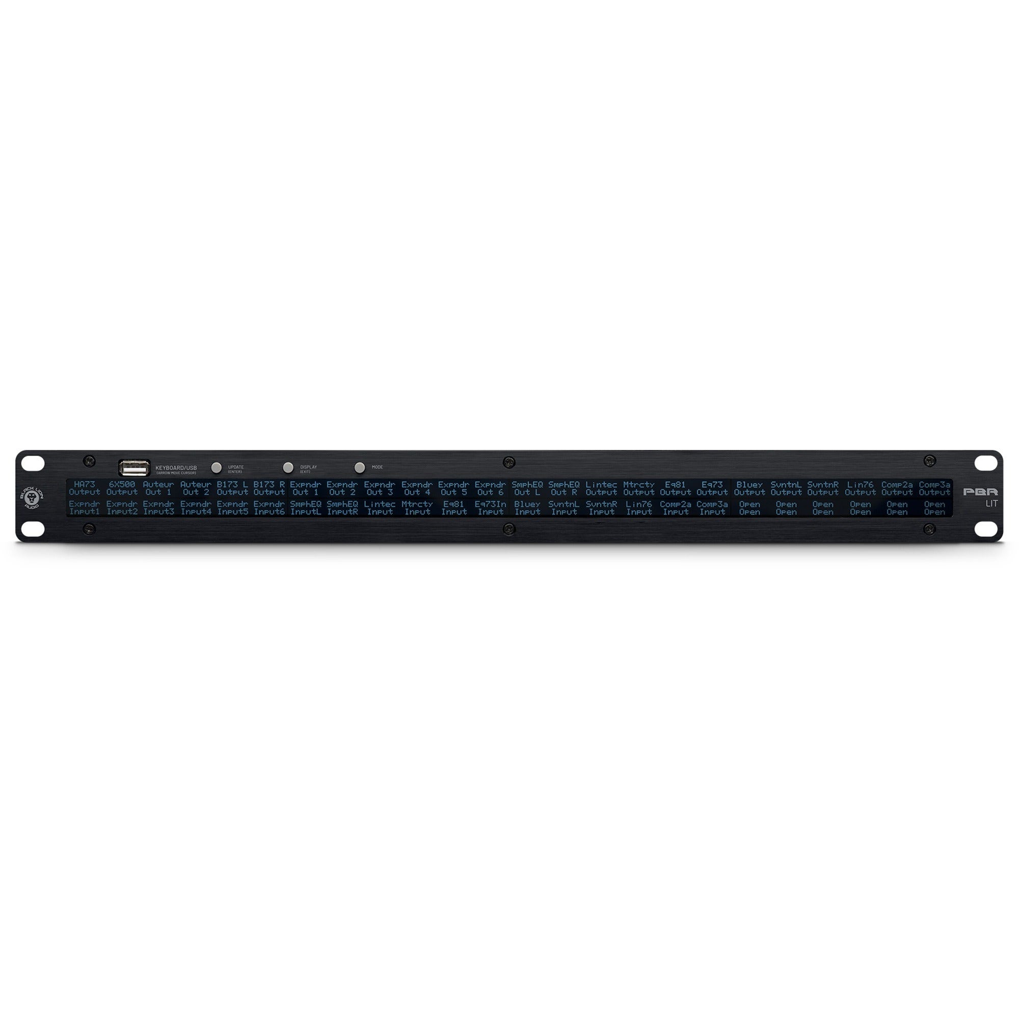 Black Lion Audio PBR LIT 1U Rackmount LED Patchbay Label Display