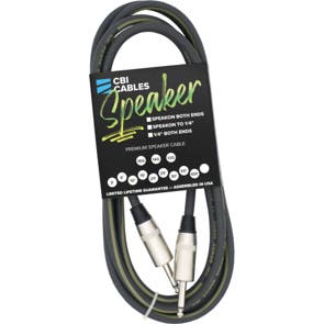 CBI SC Heavy Duty Speaker Cable 14 Gauge 1/4 Inch Connectors 25 Foot