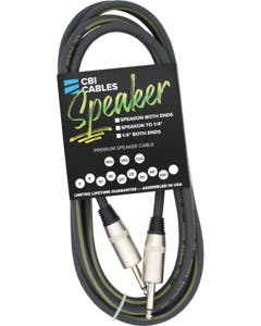 CBI SC Heavy Duty Speaker Cable 14 Gauge 1/4 Inch Connectors 25 Foot