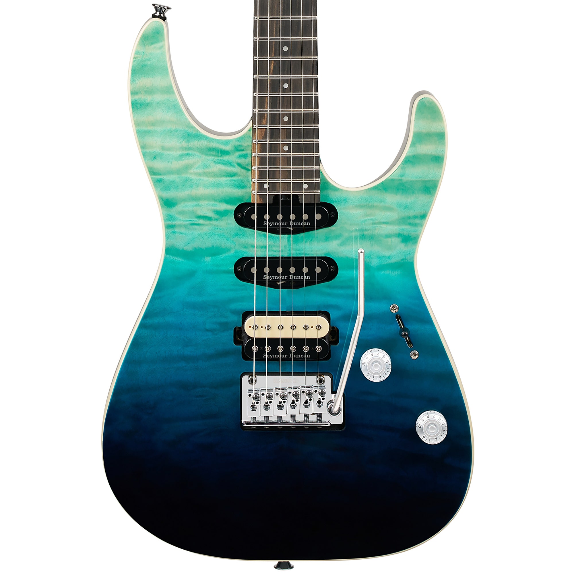 Charvel PM Plus DK24 HSS 2PT QM Guitar Blue Curacao with Bag