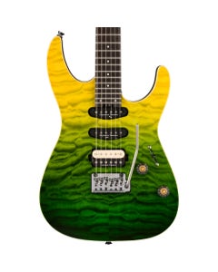 Charvel Pro-Mod Plus Dinky DK24 2PT HSS EB QM Guitar with Bag Zombie Fade
