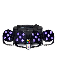 ColorKey MobilePar HEX 5 Stage Light 4 Pack w/Case
