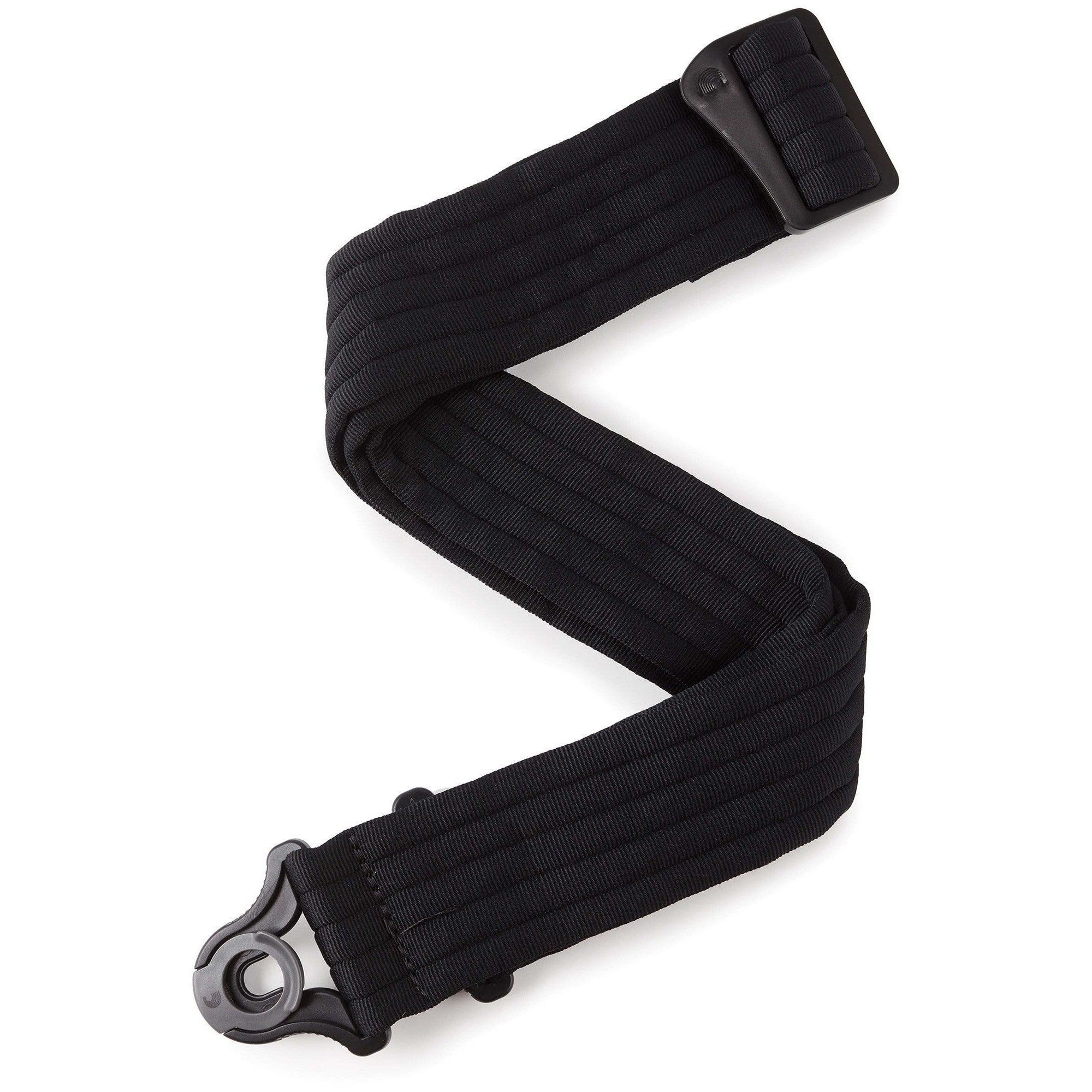 D'Addario 50BAL01 Auto Lock Guitar Strap Black Padded Stripes