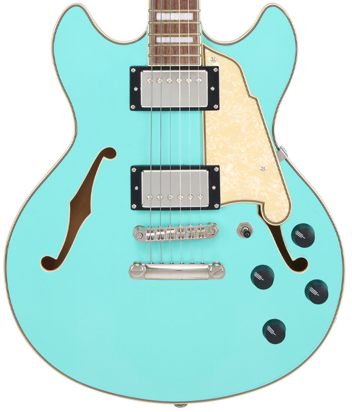 D'Angelico Premier Mini DC Electric Guitar Surf Green
