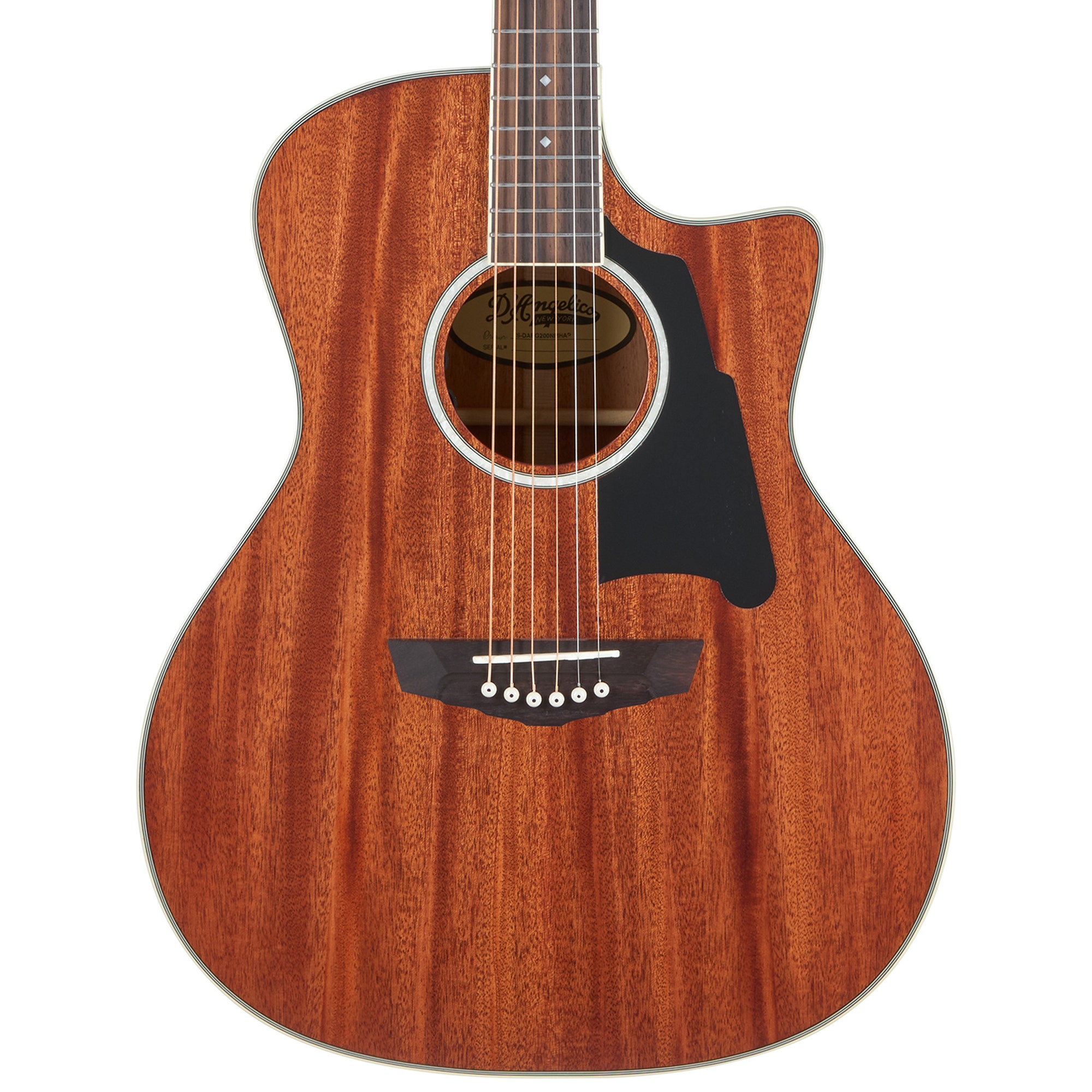 D'Angelico Excel Gramercy Grand Auditorium Acoustic Electric Guitar Natural Mahogany