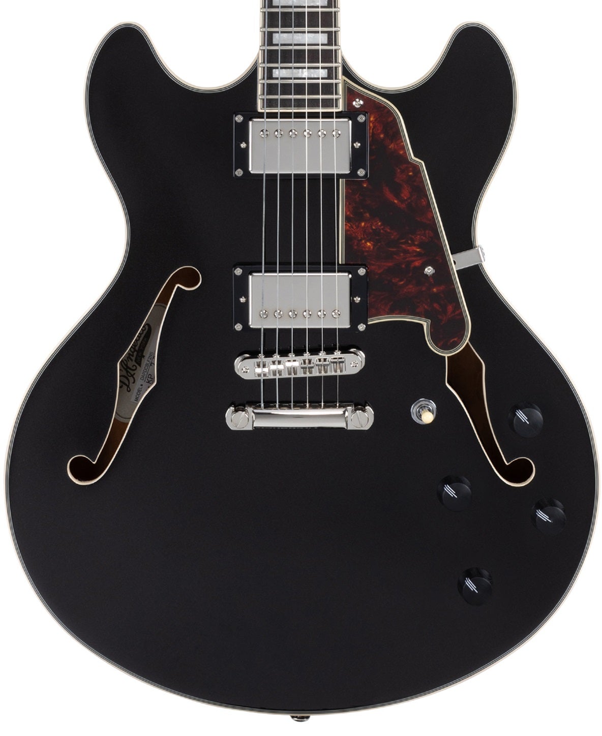 D'Angelico Premier DC Guitar Black Flake with Gigbag View 2