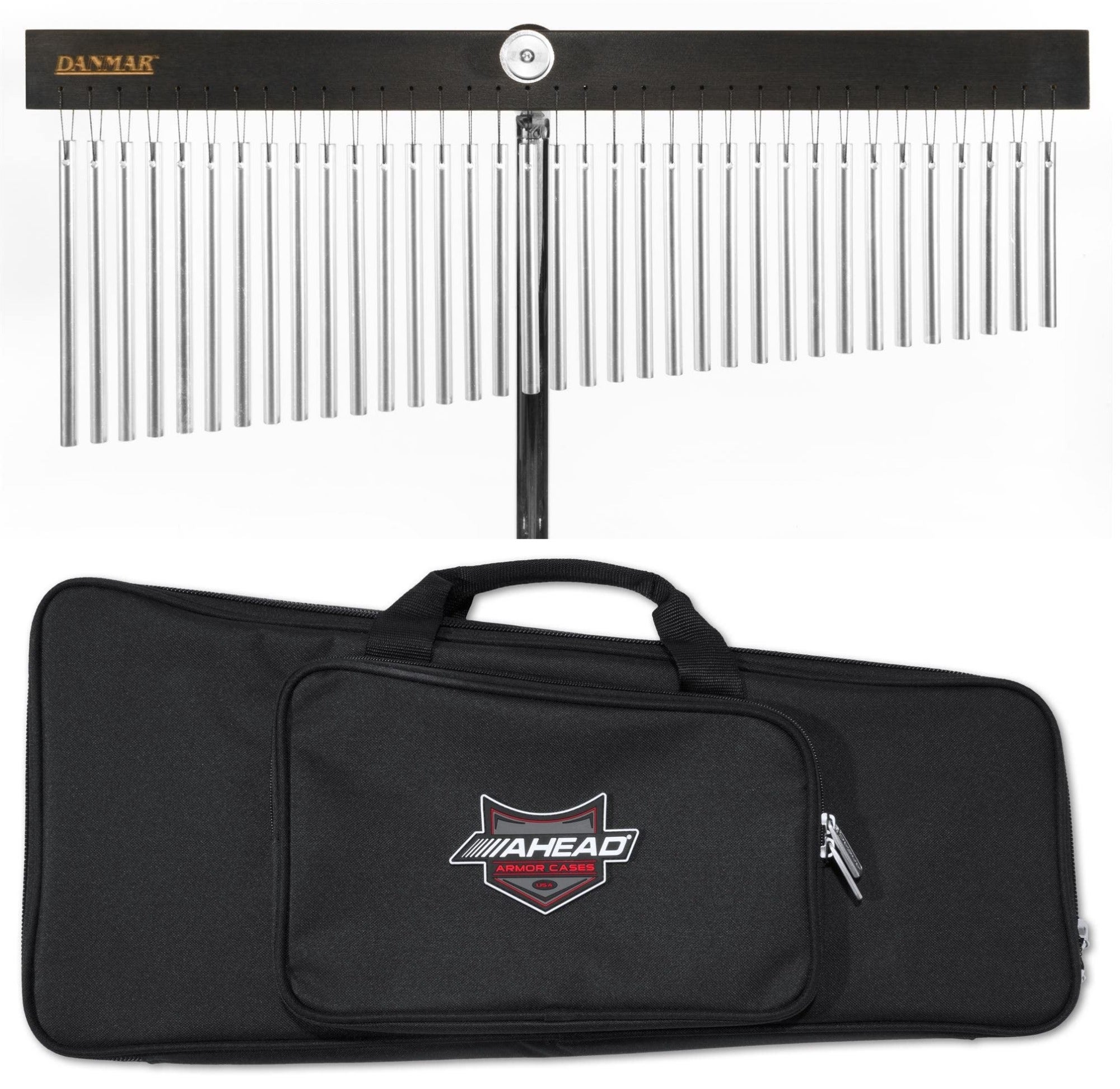 Danmar 941 Windchimes 35 Bar Chrome/Alumi Bars/Oak