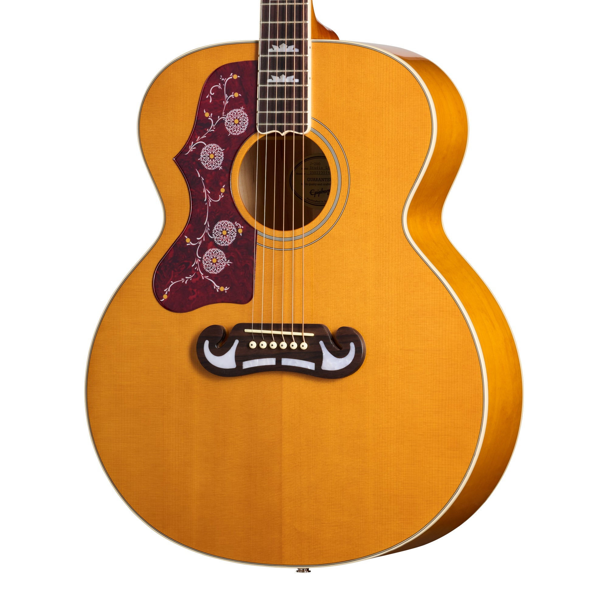 Epiphone J-200 Studio Jumbo Acoustic Electric Left-Handed Guitar with Bag