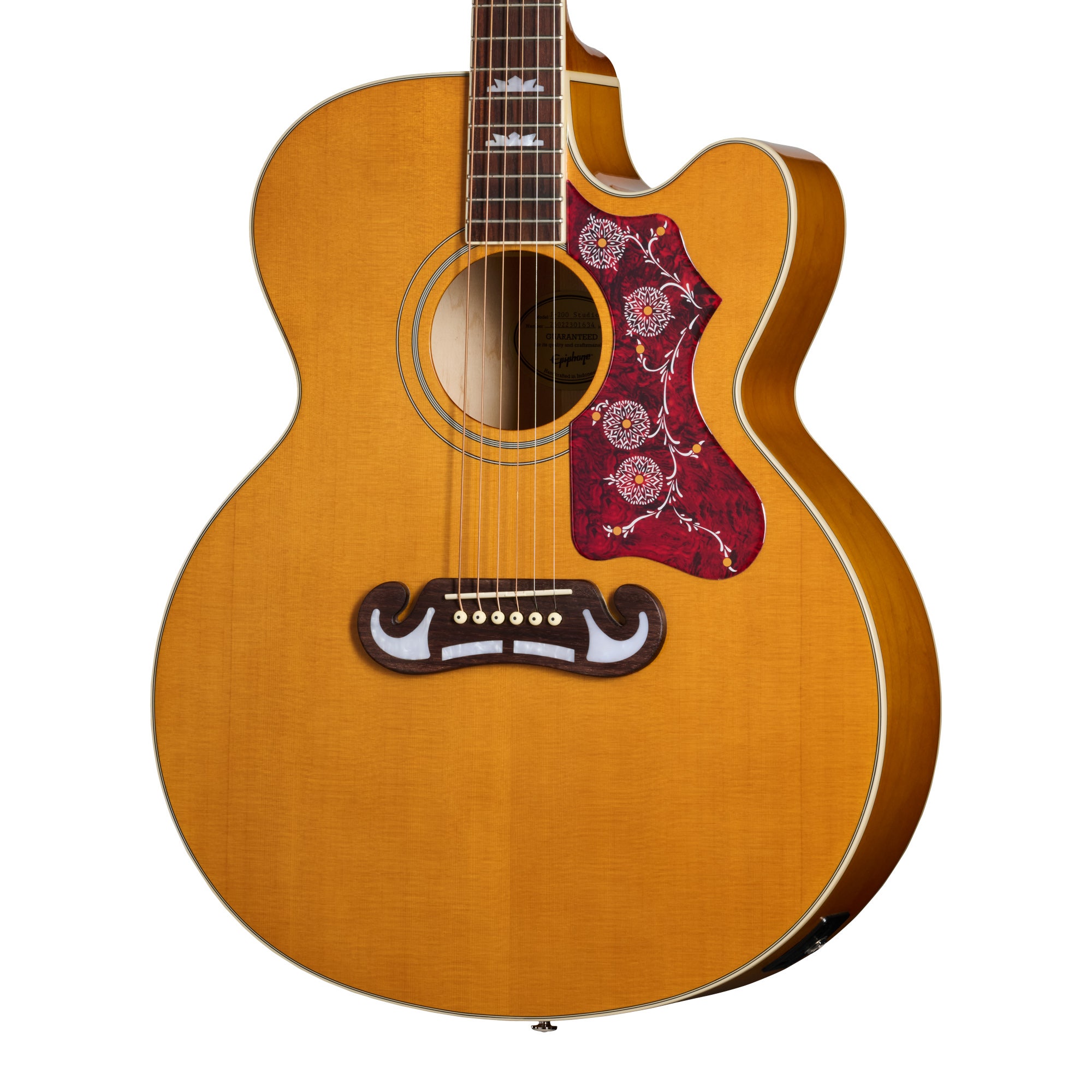 Epiphone J-200 Studio EC Jumbo Acoustic Electric Guitar with Bag
