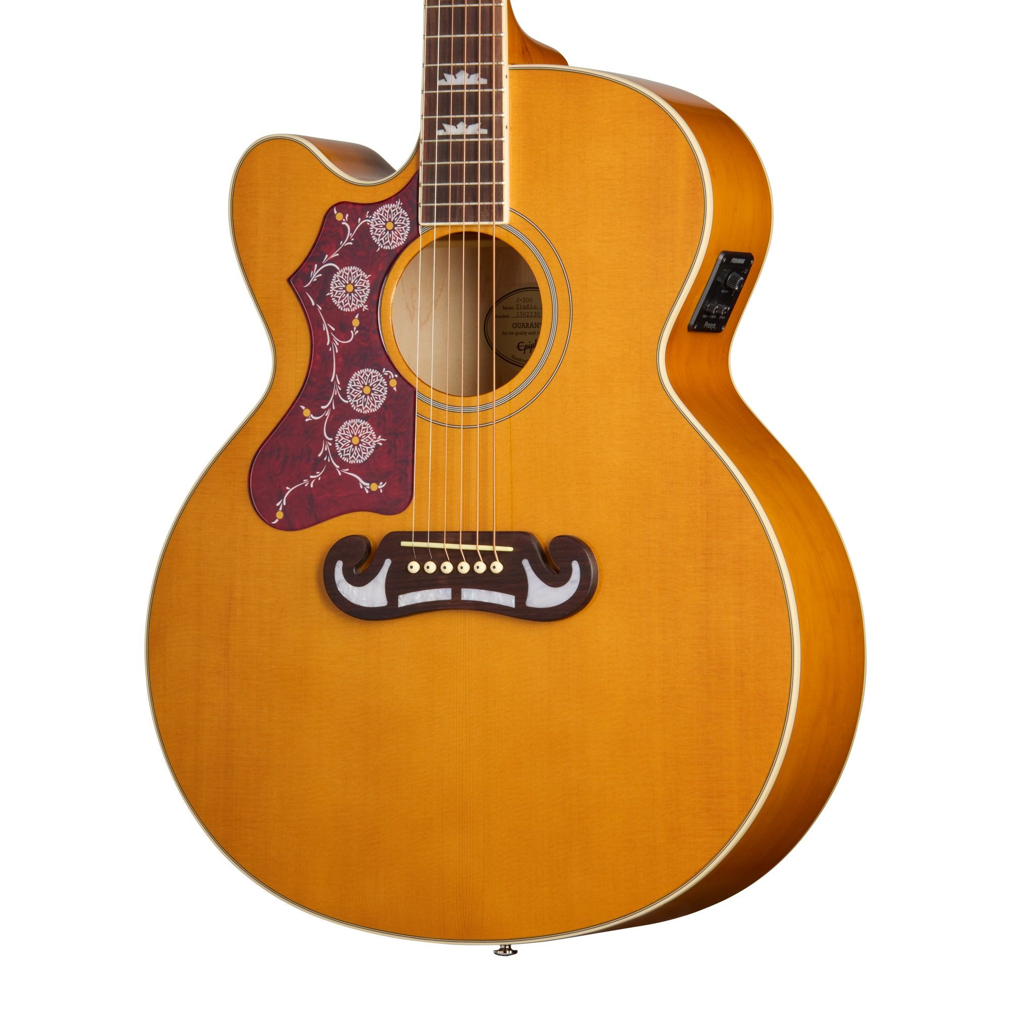 Epiphone J-200 Studio EC Jumbo Acoustic Electric Left-Handed Guitar with Bag