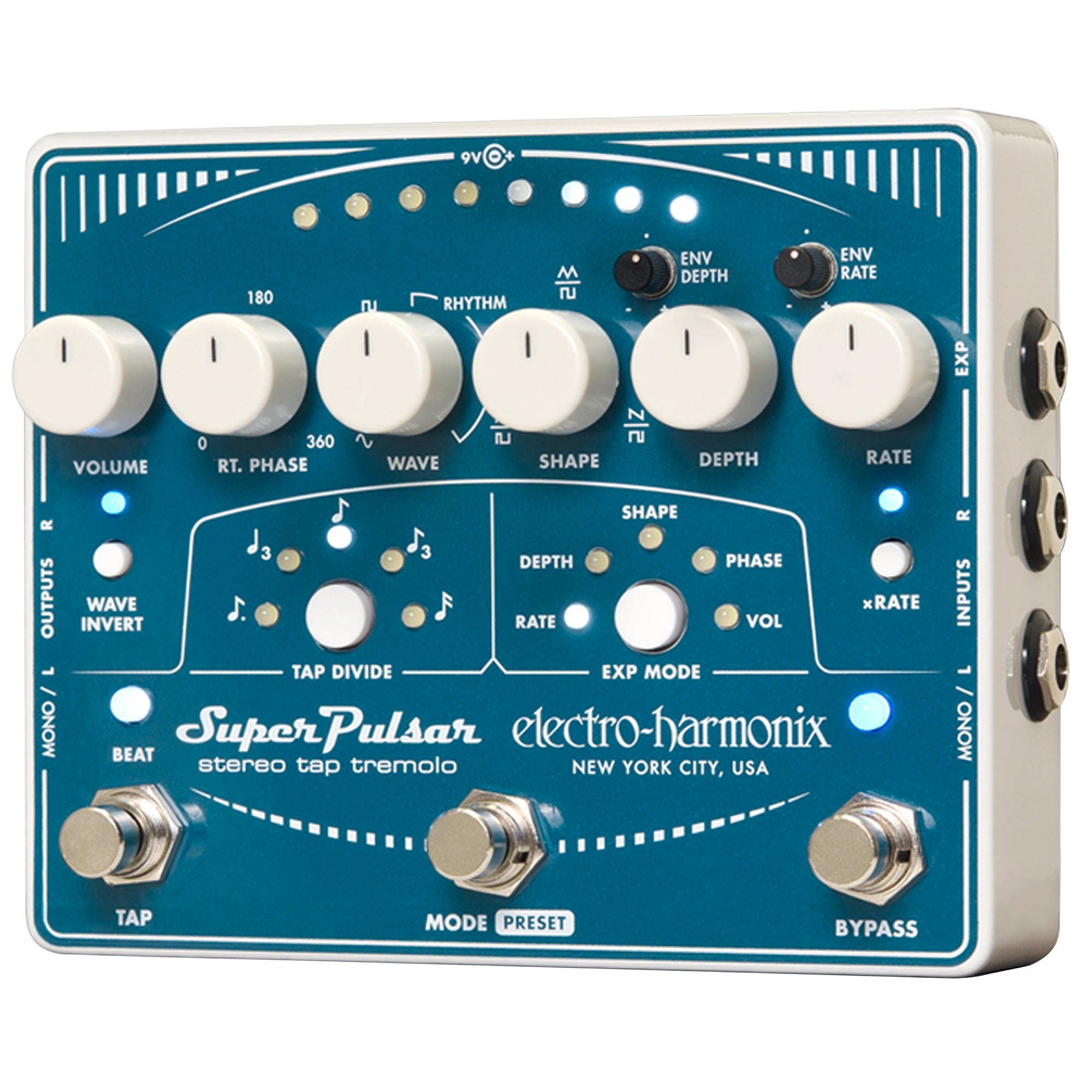 Electro-Harmonix Super Pulsar Stereo Tap Tremolo