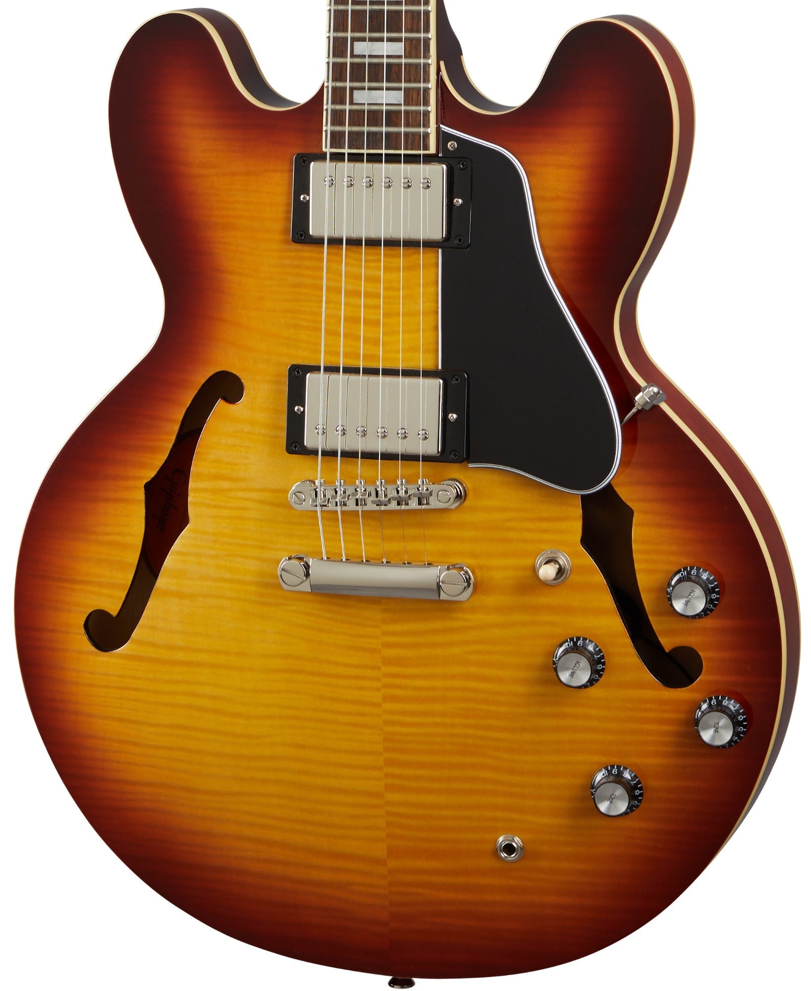 Epiphone ES-335 Figured Top Guitar Raspberry Tea Burst with Bag