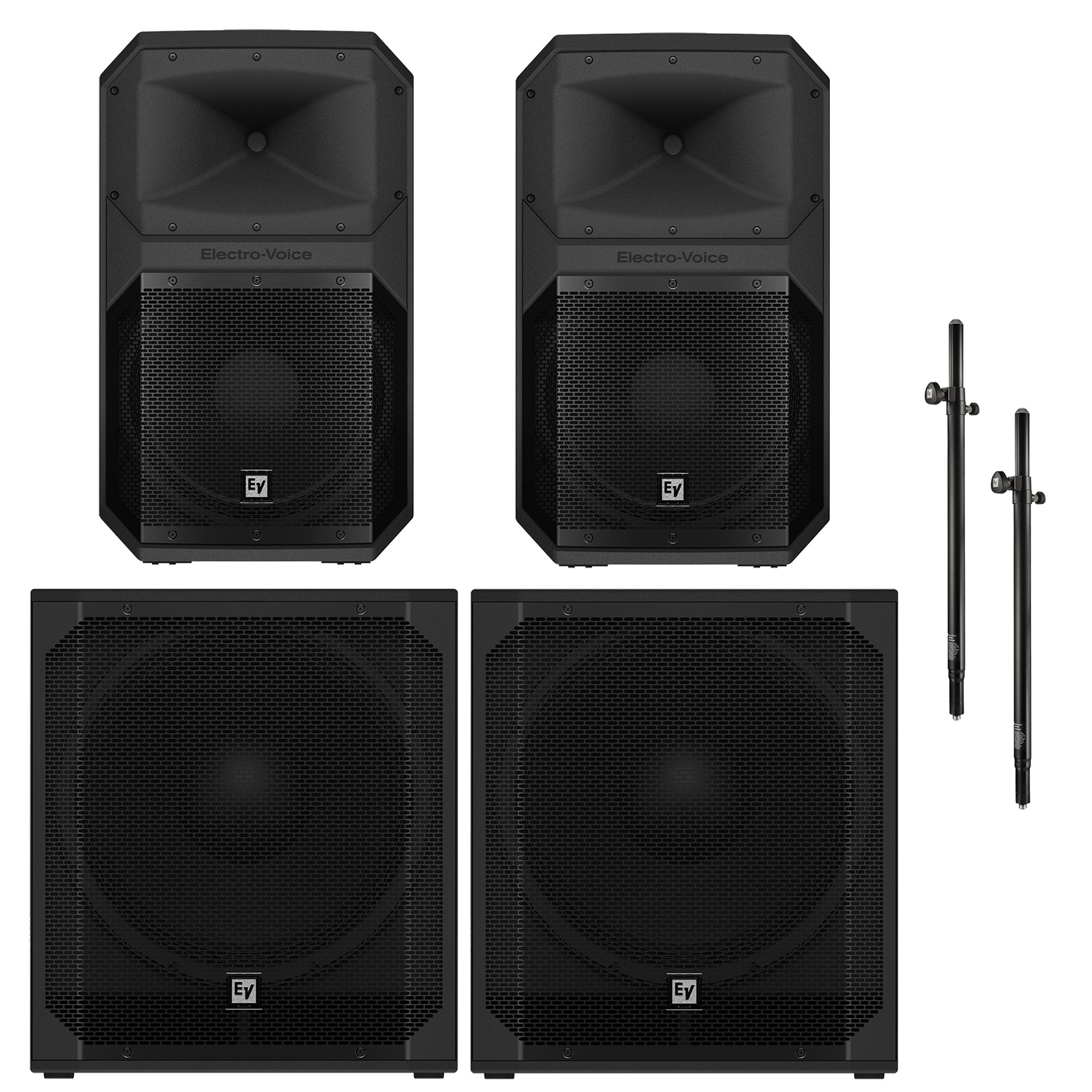Electro Voice EVIVA15P 118P Powered PA Bundle