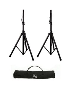 Electro Voice TSP 1 Aluminum Tripod Speaker Stand Pair With Carry Bag