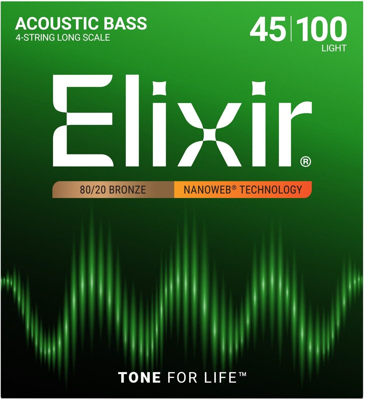 Elixir Acoustic Bass Long Scale 80/20 Bronze with Nanoweb Coating