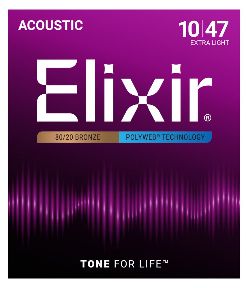 Elixir 11000 PolyWeb 80/20 Acoustic Guitar Strings 10-47